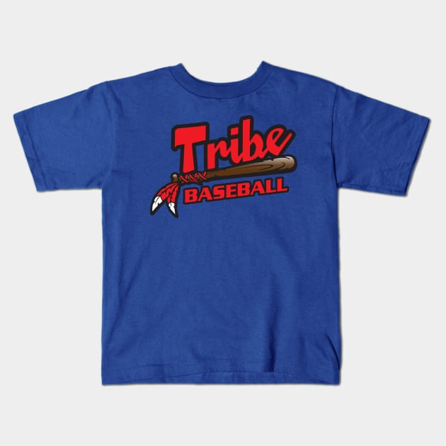 Tribe Baseball Logo Kids T-Shirt by DavesTees